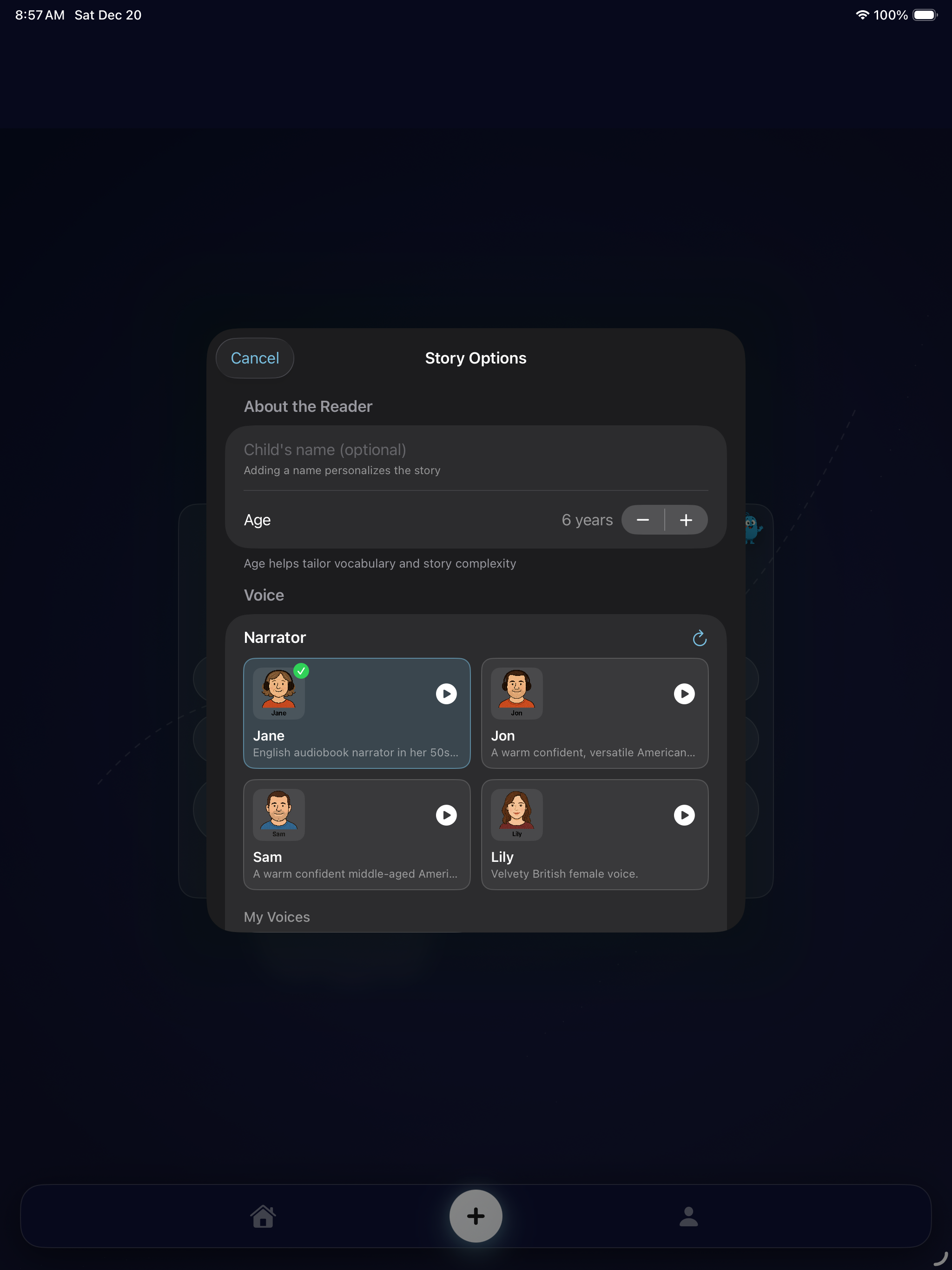 DoodleTales App Screenshot - Story Page